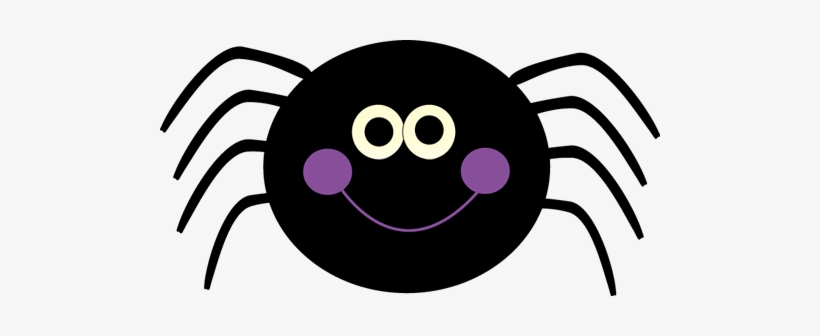 clipart of a smiling black spider
