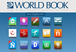 All the icons for the World Book resources