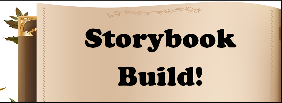 "Storybook Build!" with the top corner of a storybook