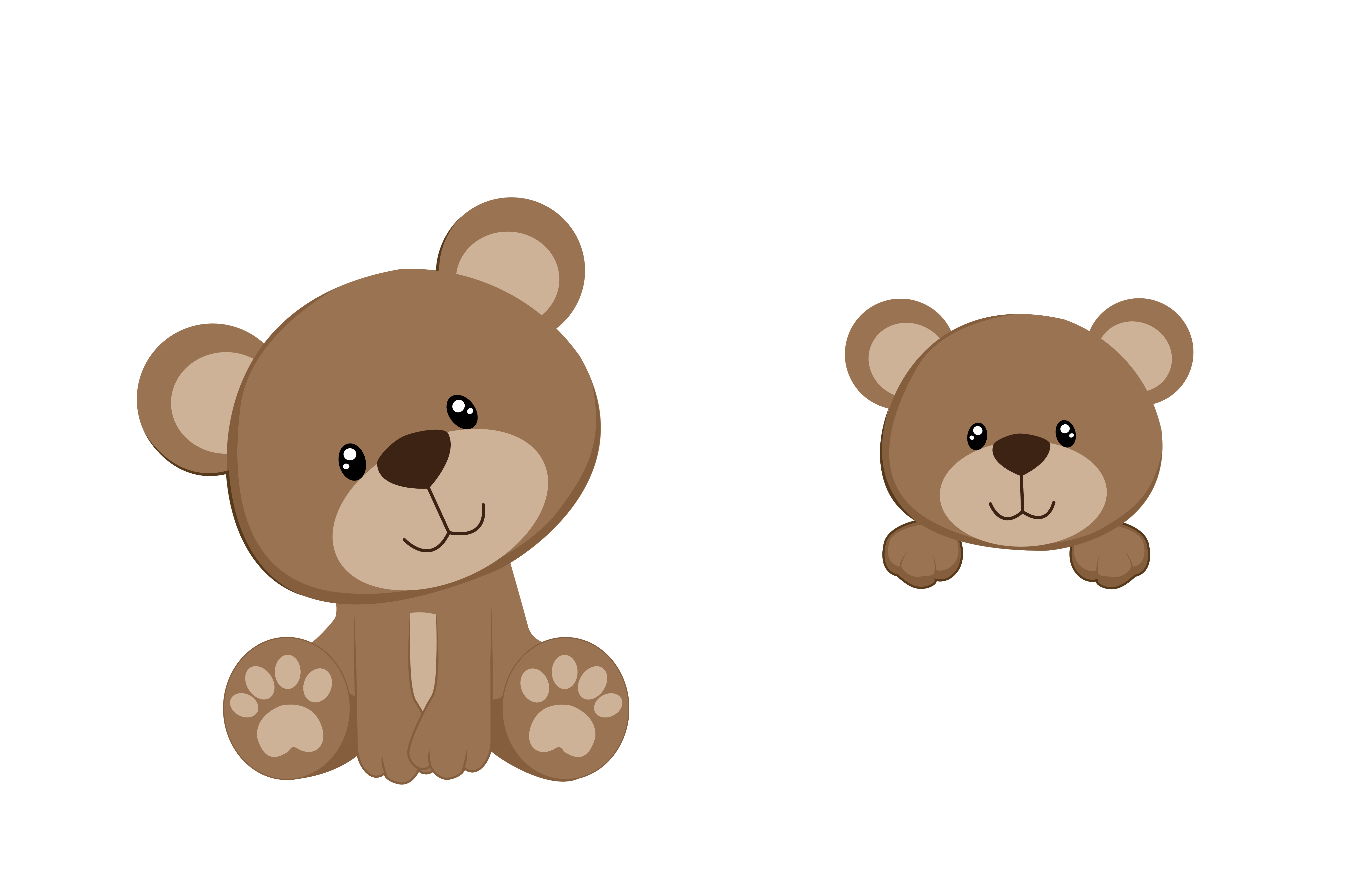 clipart of two cute baby bears