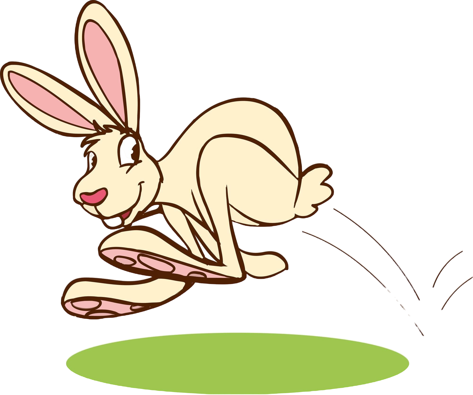 clipart of hopping bunny