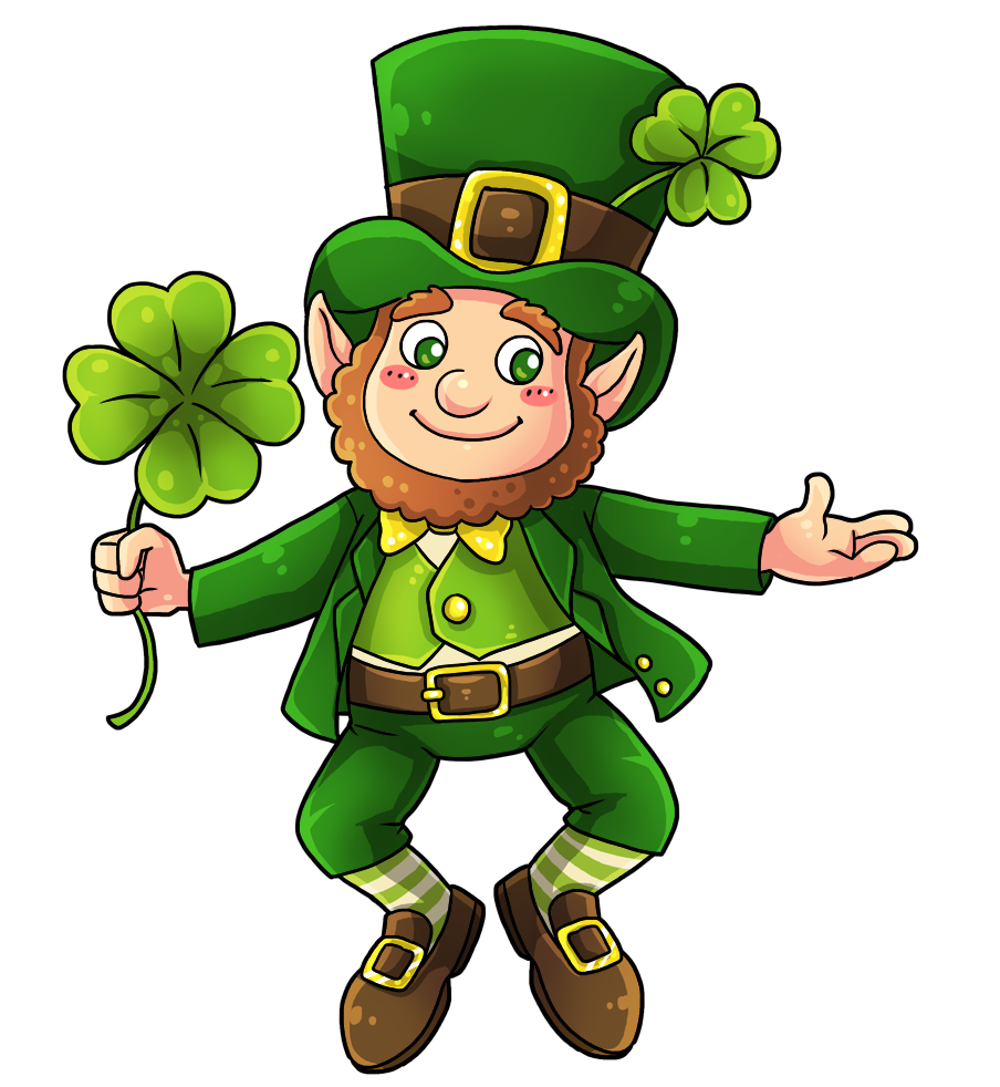 clipart of smiling leprechaun