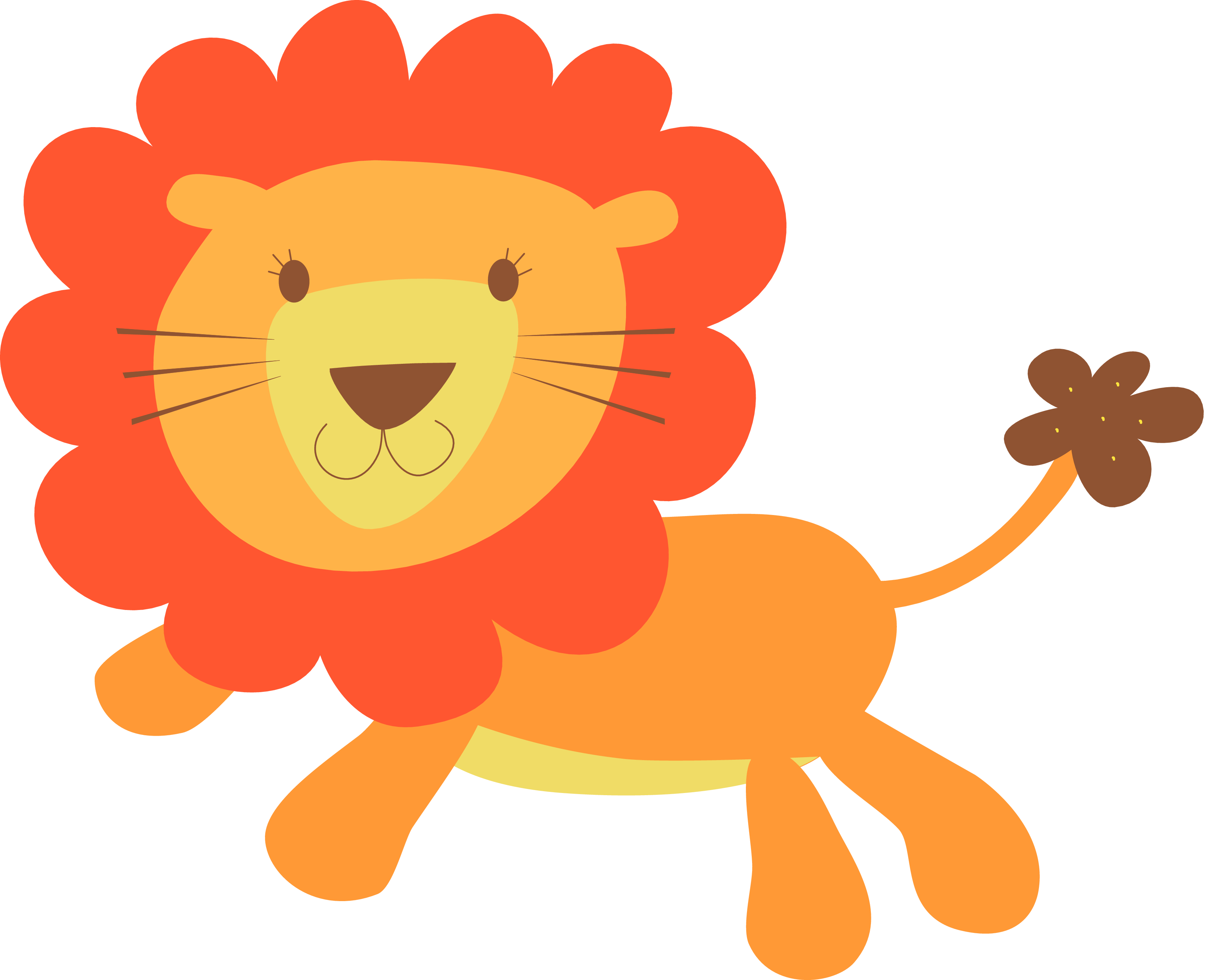 cute clipart of a lion