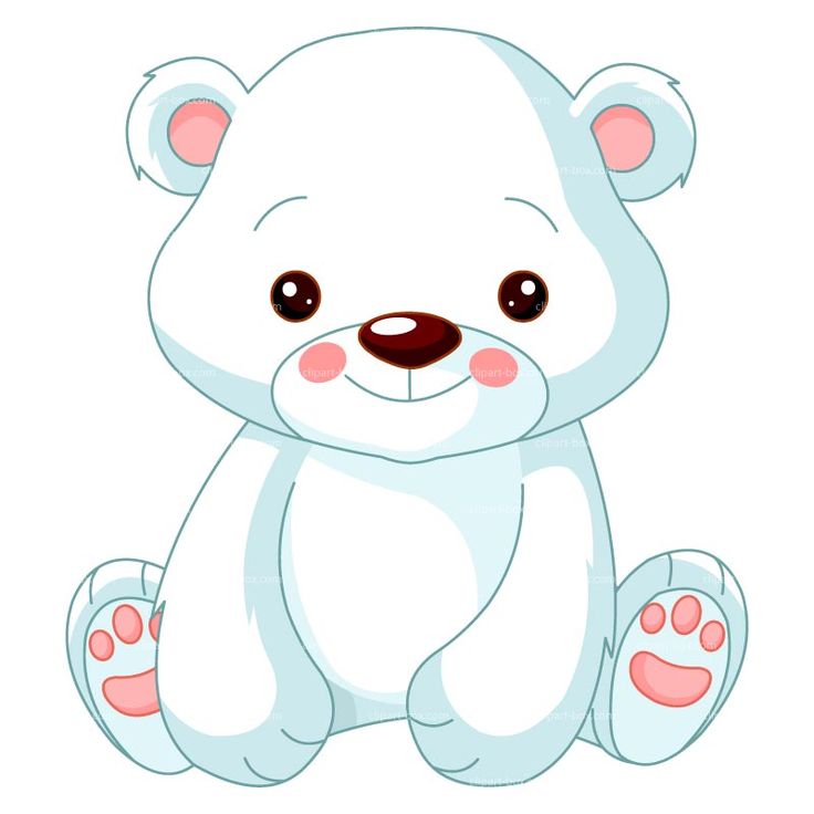 clipart of cute polar bear cub