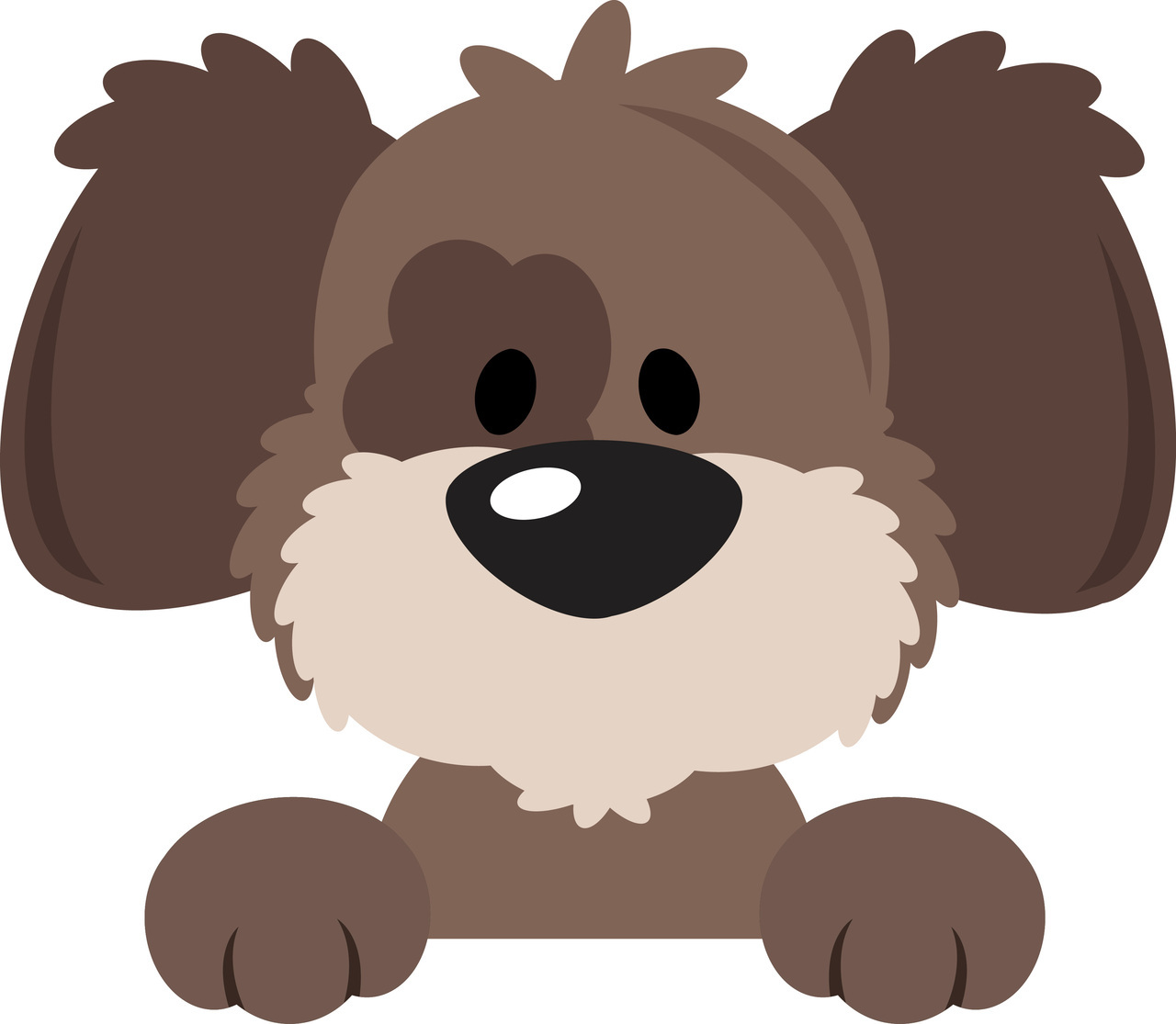 Brown and tan puppy clipart